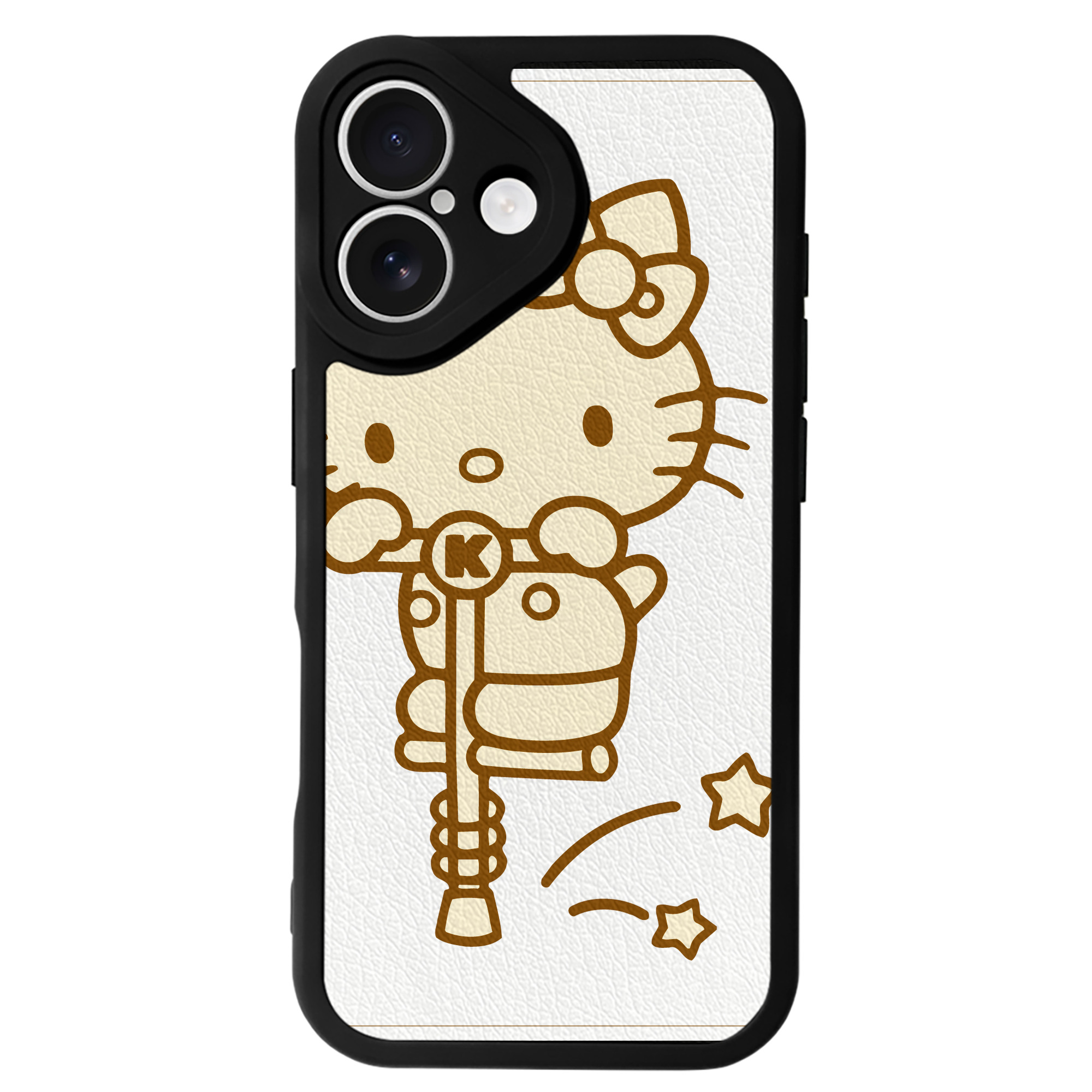 （画像用） Hello Kitty ハローキティ 【iPhone 16シリーズ対応】シリコンスマホケース（レザー調） 材質：シリコン